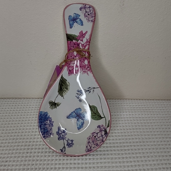 NWT Hydrangea Bliss Collection by Home Essentials Spoon Rest - Picture 8 of 9